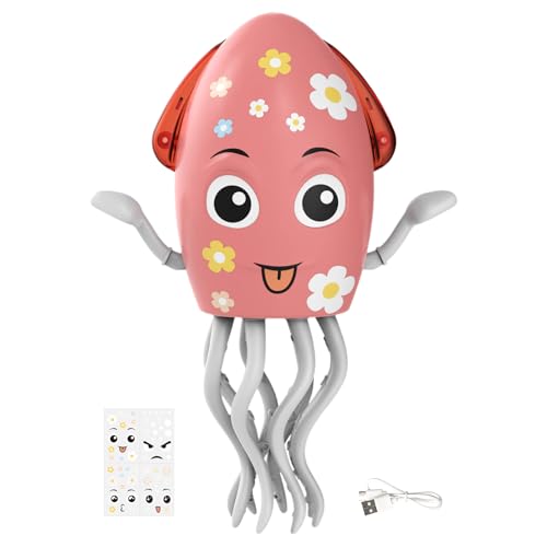 Xvilmaun Kraken Spielzeug | Krabbelnder Tanzender Tintenfisch - Wackelnder Roboter mit Licht und Musik Lernaktivitäten für Kinder 0-6 Jahre Geburtstag Schule Kindergarten von Xvilmaun