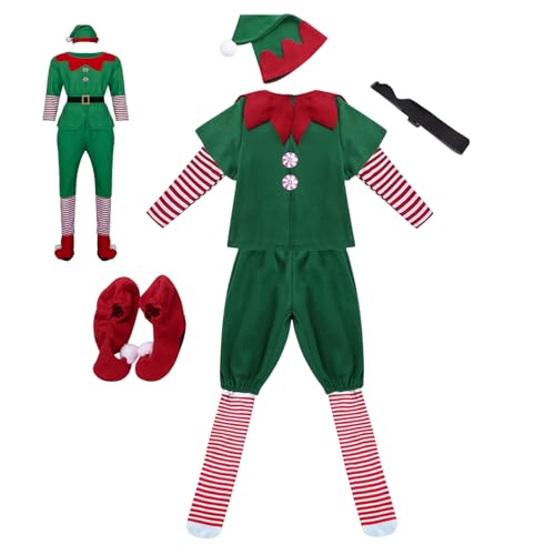Xvilmaun Weihnachtskostüm – Verkleiden Sie den Weihnachtsmann Helfer-Kostüme, Urlaubs-Weihnachtsanzug für Erwachsene und Kinder, festliche Kleidung, Outfit, Cosplay-Kostüme Xvilmaun Weihnachtskostüm – Verkleiden Sie den Weihnachtsmann Helfer-Kostüme, Urlaubs-Weihnachtsanzug für Erwachsene und Kinder, festliche Kleidung, Outfit, Cosplay-Kostüme von Xvilmaun