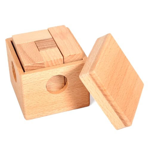 1pc hölzerne Holz Rätsel Spielzeug Hölzer Hirnteaser -Puzzletox Math Puzzle Spielzeug für Kinder und Erwachsene von Xweptuy