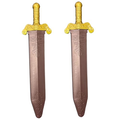 2 PCs Spielzeugschwert mit Hülle Halloween 19 in langem mittelalterlichen Ritterschwert Safe Cosplay gefälschter Plastik für Spielen Kampfspielzeug für Jungen Mädchen zum Spielen römischer 2 PCs Spielzeugschwert mit Hülle Halloween 19 in langem mittelalterlichen Ritterschwert Safe Cosplay gefälschter Plastik für Spielen Kampfspielzeug für Jungen Mädchen zum Spielen römischer von Xweptuy