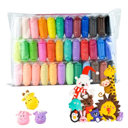 Luft trockener Ton für Kinder, 36 Farben kreativ superleichte weiche DIY-Safe ungiftige Modellierspielzeug, Schulkinder von Schulkindern von Xweptuy