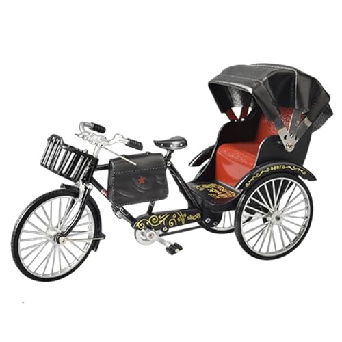 Rikscha -Modell, Vintage Realistic Rikscha -Fahrradmodell mit beweglichen Rädern & Schatten, schwarzes Legierungsdreiradmodell, Bildungs- und dekoratives 9x3x5.5 Dreiradspielzeug für Zuhause, Do Rikscha -Modell, Vintage Realistic Rikscha -Fahrradmodell mit beweglichen Rädern & Schatten, schwarzes Legierungsdreiradmodell, Bildungs- und dekoratives 9x3x5.5 Dreiradspielzeug für Zuhause, Do von Xweptuy