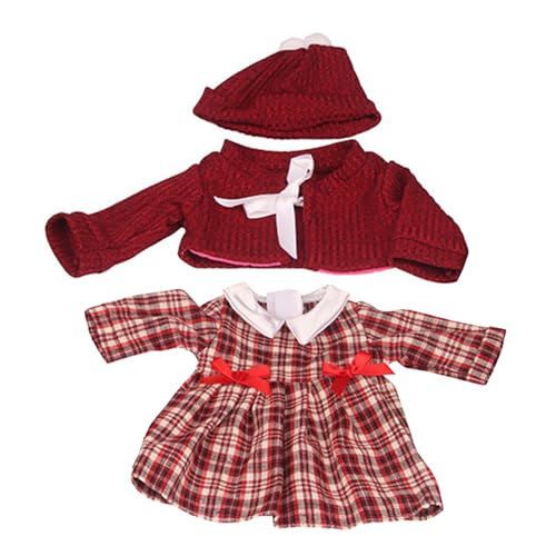 Xweptuy 1 Set 18 Zoll Puppenkleidung, Winter -Outfit -Puppenkleidung enthält einen roten Baskenmütze, eine rote Strickjacke, eine rote Karierte Kleid -Babypuppenkleidung für 18 -Zoll -Puppenzubehör Xweptuy 1 Set 18 Zoll Puppenkleidung, Winter -Outfit -Puppenkleidung enthält einen roten Baskenmütze, eine rote Strickjacke, eine rote Karierte Kleid -Babypuppenkleidung für 18 -Zoll -Puppenzubehör von Xweptuy
