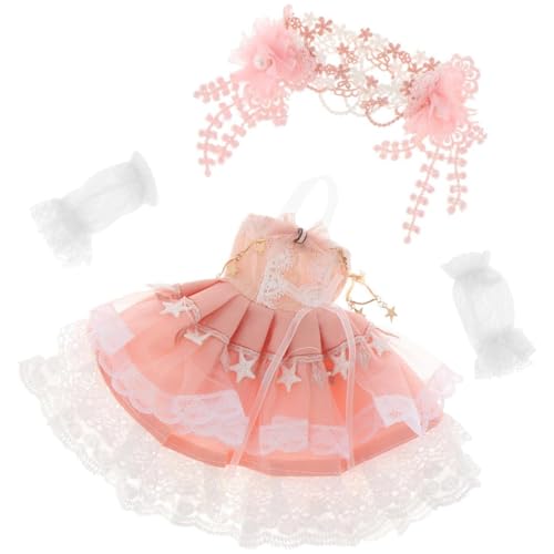 Xweptuy 12 -Zoll -Puppenkleidung, Babypuppenkleidung, süßes Spitzen -Babypuppenkleid mit Haarzubehör, Puppenkleidung für 12 Zoll Puppen Xweptuy 12 -Zoll -Puppenkleidung, Babypuppenkleidung, süßes Spitzen -Babypuppenkleid mit Haarzubehör, Puppenkleidung für 12 Zoll Puppen von Xweptuy
