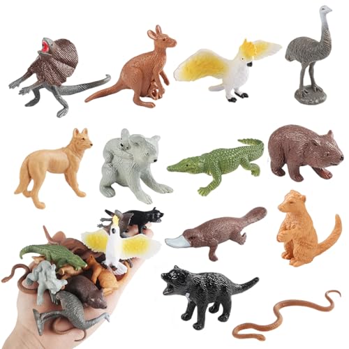 Xweptuy 12pcs Tierfiguren für Kleinkinder, realistische kognitive Tierspielzeuge, Simulation australische Figuren, Desktop -Dekorati Xweptuy 12pcs Tierfiguren für Kleinkinder, realistische kognitive Tierspielzeuge, Simulation australische Figuren, Desktop -Dekorati von Xweptuy