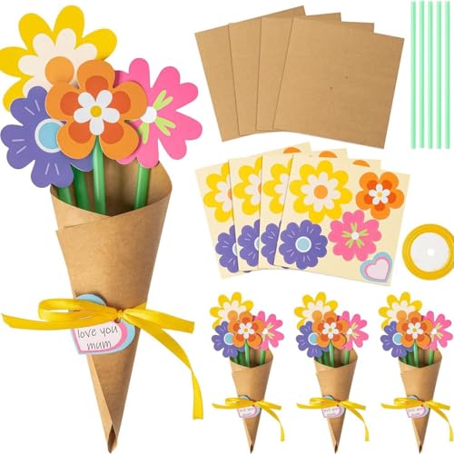 Xweptuy 24 Set Paper Flowers für Handwerksspaß DIY Papierblume Bouquet Craft Kit Muttertag Bouquet Kit dankbares Geschenk für Frauen Mama Xweptuy 24 Set Paper Flowers für Handwerksspaß DIY Papierblume Bouquet Craft Kit Muttertag Bouquet Kit dankbares Geschenk für Frauen Mama von Xweptuy