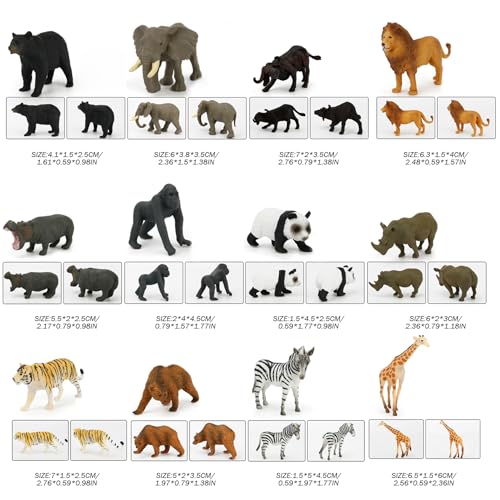 Xweptuy 24PCS/Set Montessori Animal Match, Pädagogik -Tiermatchspiel mit simulierten Wildtieren und englischen Karten, Kleinkind -Matching -Spiel für Kleinkinder Kinder Lernen Spielzeug Xweptuy 24PCS/Set Montessori Animal Match, Pädagogik -Tiermatchspiel mit simulierten Wildtieren und englischen Karten, Kleinkind -Matching -Spiel für Kleinkinder Kinder Lernen Spielzeug von Xweptuy