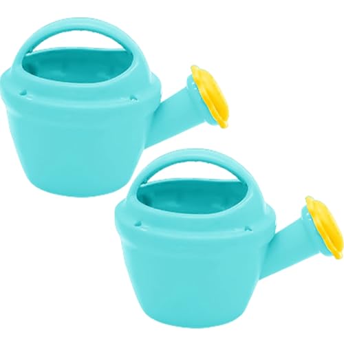 Xweptuy 2PCS Kids Watering Can, 5.7x7.4 Plastikgartenwerkzeuge mit Ausguss & Handle, leichte tragbare Wiederverwendbare Strandsandspielzeug für Kinder Garten Haus im Freien von Xweptuy