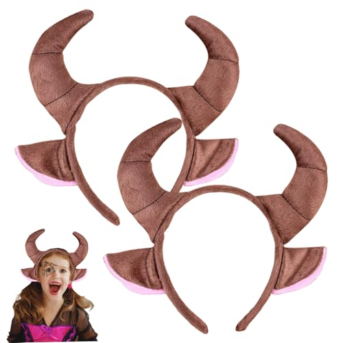 Xweptuy 2pcs bullous Stirnband, niedliche Tierohren Stirnband, Mode Haarzubehör für Erwachsene Kids Make -up Cosplay Partyzubehör von Xweptuy