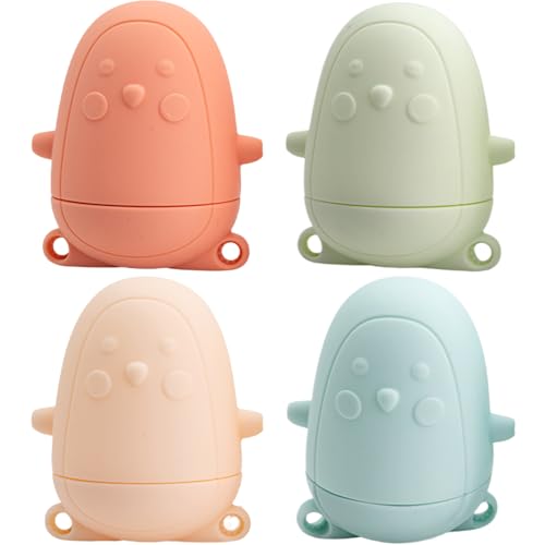 Xweptuy 4pcs/Set Bath Toys, 2,6x3 Lebensmittel-Silikon-Babybadspielzeug, umweltfreundliche Cartoon Penguin Sumpf Xweptuy 4pcs/Set Bath Toys, 2,6x3 Lebensmittel-Silikon-Babybadspielzeug, umweltfreundliche Cartoon Penguin Sumpf von Xweptuy