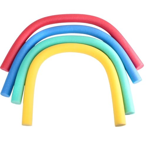Xweptuy 4pcs Poolnudeln, 59 Zoll EPE Weichschaum Nudel, 4 Farben wasserdichte Schwimmnudle, Starke Auftriebsschwimmschwimmschwimmer von Xweptuy