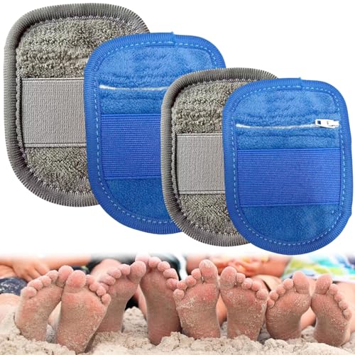 Xweptuy 4pcs Sandentferner für Strand, Korallenfleece -Sandbürste mit Reißverschluss & Dehnbare Gurte, ideal für die ganze Familie/ Xweptuy 4pcs Sandentferner für Strand, Korallenfleece -Sandbürste mit Reißverschluss & Dehnbare Gurte, ideal für die ganze Familie/ von Xweptuy