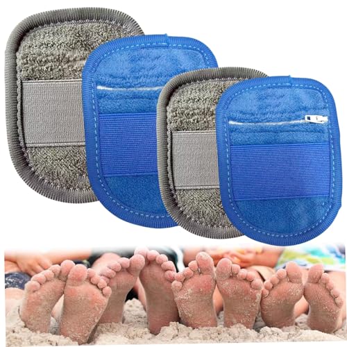 Xweptuy 4pcs Sandentferner für Strand, Korallenfleece -Sandbürste mit Reißverschluss & Dehnbare Gurte, ideal für die ganze Familie Xweptuy 4pcs Sandentferner für Strand, Korallenfleece -Sandbürste mit Reißverschluss & Dehnbare Gurte, ideal für die ganze Familie von Xweptuy