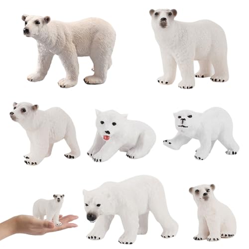 Xweptuy 7pcs/Set polarbären Figur, Verschiedene Größe und Haltung Polarbärenspielzeug, künstliche und realistische weiße Eisbär, Bildungs- und dekorative PVC -Polar -Tiere für die Schule, Schule, S Xweptuy 7pcs/Set polarbären Figur, Verschiedene Größe und Haltung Polarbärenspielzeug, künstliche und realistische weiße Eisbär, Bildungs- und dekorative PVC -Polar -Tiere für die Schule, Schule, S von Xweptuy