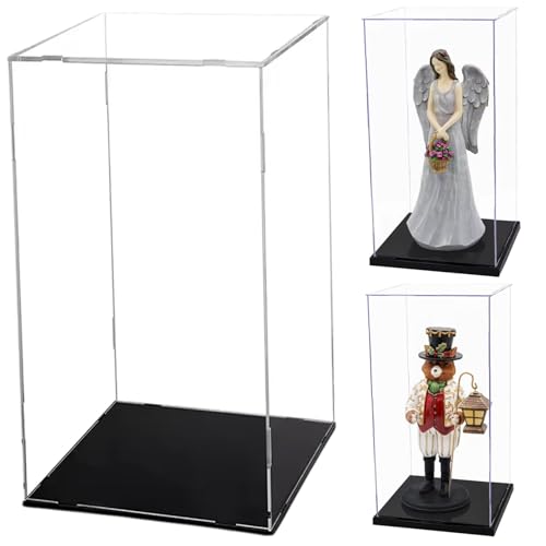Xweptuy Acryl -Display -Hülle staubdicht 16x8x8 Zoll transparentes Acryl -Anzeigebox mit schwarzer unten für Aktionsfigur, Sammlerstück, Trophäe und mehr Xweptuy Acryl -Display -Hülle staubdicht 16x8x8 Zoll transparentes Acryl -Anzeigebox mit schwarzer unten für Aktionsfigur, Sammlerstück, Trophäe und mehr von Xweptuy