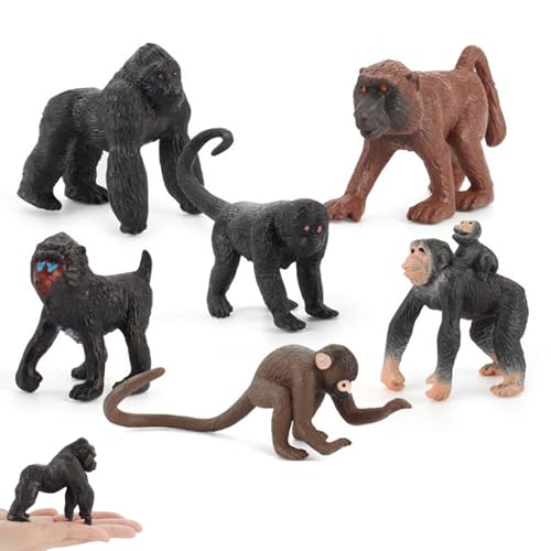 Xweptuy Affenspielzeug, 6pcs realistische kleine Affenfiguren, PVC -Plastiktiere, frühe Bildungsspielzeugtiere für Kinderwissenschaft Projekt Geburtstagsgeschenk Xweptuy Affenspielzeug, 6pcs realistische kleine Affenfiguren, PVC -Plastiktiere, frühe Bildungsspielzeugtiere für Kinderwissenschaft Projekt Geburtstagsgeschenk von Xweptuy