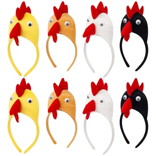 Xweptuy Animal Stirnbänder, 8pcs niedliche Plüsch -Hühnchen -Stirnband, elastisches Cosplay lustige Stirnbänder für Erwachsene Kinde Xweptuy Animal Stirnbänder, 8pcs niedliche Plüsch -Hühnchen -Stirnband, elastisches Cosplay lustige Stirnbänder für Erwachsene Kinde von Xweptuy