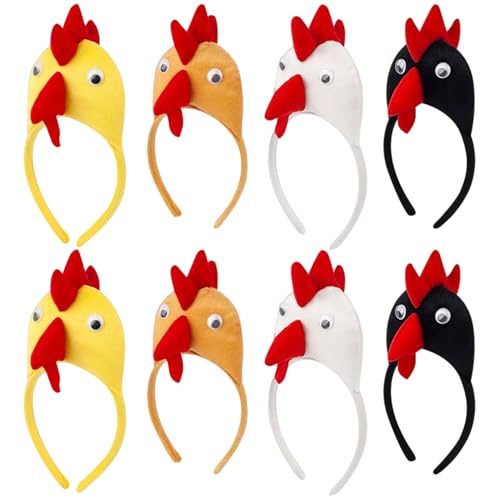 Xweptuy Animal Stirnbänder, 8pcs niedliche Plüsch -Hühnchen -Stirnband, elastisches Cosplay lustige Stirnbänder für Erwachsene Kinder Haarzubehör Foto Requisiten Xweptuy Animal Stirnbänder, 8pcs niedliche Plüsch -Hühnchen -Stirnband, elastisches Cosplay lustige Stirnbänder für Erwachsene Kinder Haarzubehör Foto Requisiten von Xweptuy
