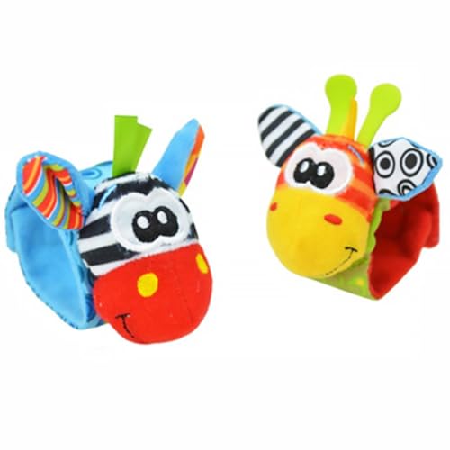 Xweptuy Baby Rassle, Kinder Armband Kids Armband Weiche Plüschpädagogische Rasseln Spielen Spielzeuggeschenke zufällige Farb von Xweptuy