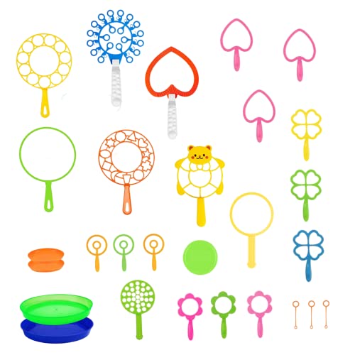 Xweptuy Bubble Stabs Set Summer Big Bubble Stäbchen mit Tablett lustig Machen Spielzeug für Kinder Geschenke Geburtstagsfeier Gunst 28 PCs von Xweptuy