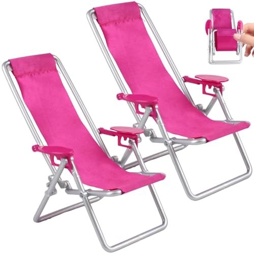 Xweptuy Dollhouse Beach Stuhl 2PCS Realistischer Faltbarer Puppenhaus -Stuhl mit Armlehnen Plastik Miniaturpuppenstuhl für Puppenhausdekorationen Xweptuy Dollhouse Beach Stuhl 2PCS Realistischer Faltbarer Puppenhaus -Stuhl mit Armlehnen Plastik Miniaturpuppenstuhl für Puppenhausdekorationen von Xweptuy