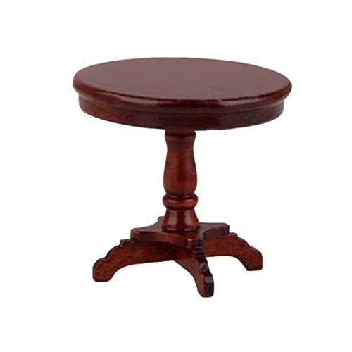 Xweptuy Dollhouse Holz Tisch Miniatur Runde Tisch Ornamente Mini Möbeldekoration Kaffee Kaffee Xweptuy Dollhouse Holz Tisch Miniatur Runde Tisch Ornamente Mini Möbeldekoration Kaffee Kaffee von Xweptuy