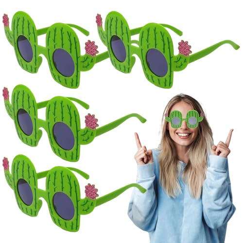 Xweptuy Lustige Sonnenbrille, 4PCs Kaktus lustige Sonnenbrille, Plastikpartygläser, Brille für Erwachsene Kinder, Strand Hawaiian Party Sommer Xweptuy Lustige Sonnenbrille, 4PCs Kaktus lustige Sonnenbrille, Plastikpartygläser, Brille für Erwachsene Kinder, Strand Hawaiian Party Sommer von Xweptuy