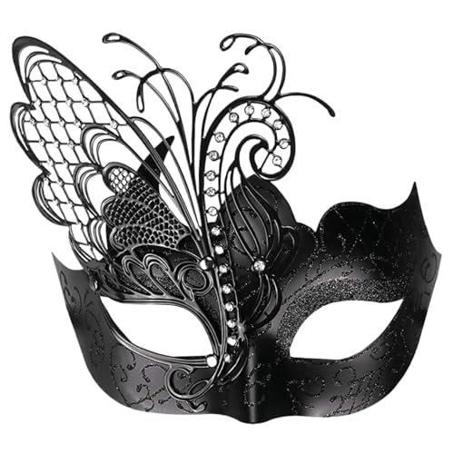 Xweptuy Maskerade -Maske für Frauen, mysteriöse Schmetterlingsform Schwarze Maskerade -Maske, Elegante Strassmaskenmaske für Karneval, Maskerade, Cosplay -Party Xweptuy Maskerade -Maske für Frauen, mysteriöse Schmetterlingsform Schwarze Maskerade -Maske, Elegante Strassmaskenmaske für Karneval, Maskerade, Cosplay -Party von Xweptuy