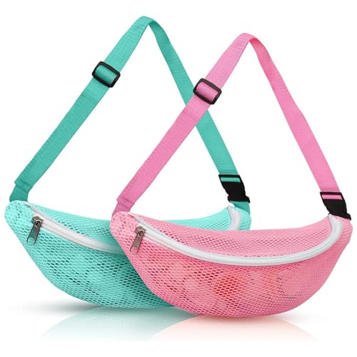 Xweptuy Muschelbeutel Kinder 2 PCs Mesh Beach Bag Reißverschluss Strandspielzeug mit verstellbarem Riemen Muschel, die Taille für Jungen und Mädchen sammelt Xweptuy Muschelbeutel Kinder 2 PCs Mesh Beach Bag Reißverschluss Strandspielzeug mit verstellbarem Riemen Muschel, die Taille für Jungen und Mädchen sammelt von Xweptuy