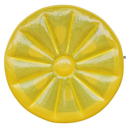 Xweptuy Pool Lounger Matte runde aufblasbare Zitronenschwimmröß -Flößen Pool Wasserspielzeugspiel Matte gelb/ Xweptuy Pool Lounger Matte runde aufblasbare Zitronenschwimmröß -Flößen Pool Wasserspielzeugspiel Matte gelb/ von Xweptuy