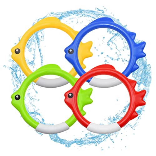 Xweptuy Pool -Tauchspielzeug Unterwasser -Diving Ring Swimming Pool sinken Spielzeug für Spielschwimmtraining 4pcs Fischform Xweptuy Pool -Tauchspielzeug Unterwasser -Diving Ring Swimming Pool sinken Spielzeug für Spielschwimmtraining 4pcs Fischform von Xweptuy
