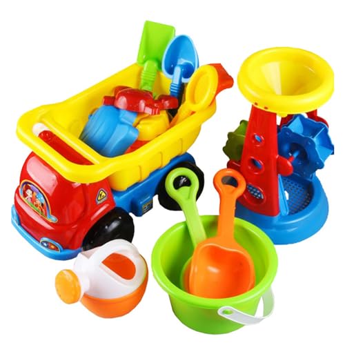 Xweptuy Sandspielzeug für 4-6 Kinder 14pcs Sandgrubenspielzeug sicherer Plastik- und Wasser wasserdichtes süßes Sandkasten (zufällige Farbe) von Xweptuy