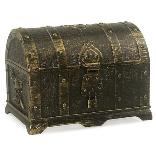 Xweptuy Schatzkiste für Kinder, Plastikpiratenschatzkasten mit Schloss, Vintage Chest Box, 5.5x3.8x3.7 für Props Party Gefälli Xweptuy Schatzkiste für Kinder, Plastikpiratenschatzkasten mit Schloss, Vintage Chest Box, 5.5x3.8x3.7 für Props Party Gefälli von Xweptuy