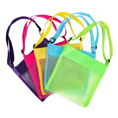Xweptuy Strandnetzbeutel tragbare Multifunktionen Kinderspielzeugspeicher Handtasche zufällige Farbe 5pcs/ von Xweptuy