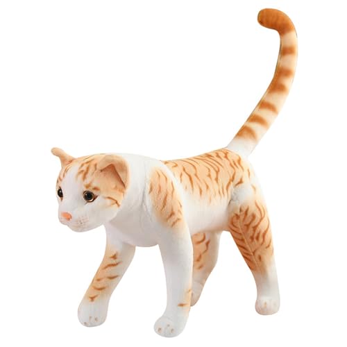 Xweptuy Tabby -Katze Stofftiere, American Shorthair Plüsch Realistisches Katzenspielzeug, Kitty Stofftiere Puppen Geschenke für Angst, Frauen Kinder Schlafenszeit, Gelb Xweptuy Tabby -Katze Stofftiere, American Shorthair Plüsch Realistisches Katzenspielzeug, Kitty Stofftiere Puppen Geschenke für Angst, Frauen Kinder Schlafenszeit, Gelb von Xweptuy