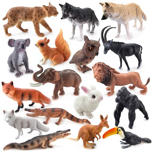 Xweptuy Tiere Spielzeug für Kinder, 17pcs/festgelegte realistische Tierfiguren, Bildungsspielzeug für Geburtstagsgeschenke Fun Party Gefälligkeiten Xweptuy Tiere Spielzeug für Kinder, 17pcs/festgelegte realistische Tierfiguren, Bildungsspielzeug für Geburtstagsgeschenke Fun Party Gefälligkeiten von Xweptuy