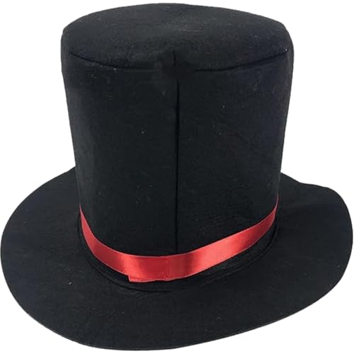 Xweptuy Top -Hut, Black Top Hut, modischer Magierhut, Retro Fedora Hüte für Männer Frauen Kinder Butler Kostüm für Rollenspiele -Partys Festival Xweptuy Top -Hut, Black Top Hut, modischer Magierhut, Retro Fedora Hüte für Männer Frauen Kinder Butler Kostüm für Rollenspiele -Partys Festival von Xweptuy