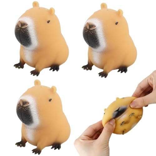 Capybara Anti Stress Spielzeug, Capybara Stressabbau Spielzeug gegen Angstzustände, Capybara Fidget Toy, Capybara Antistress Spielzeug, Geeignet für Kinder und Erwachsene (3 Stück) von Xynqura