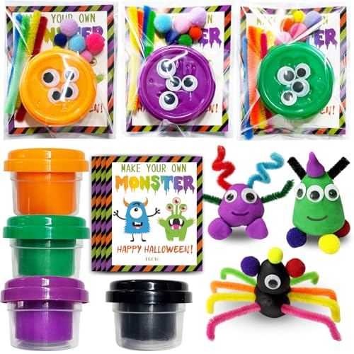 Halloween-Partygeschenke – 24 Stück "Make a Monster"-Spielknet-Kits – lustige Halloween-Geschenktütenfüller für Jungen, Mädchen, Kleinkinder, Schule, Klasse, Klassenzimmer Halloween-Partygeschenke – 24 Stück "Make a Monster"-Spielknet-Kits – lustige Halloween-Geschenktütenfüller für Jungen, Mädchen, Kleinkinder, Schule, Klasse, Klassenzimmer von Y_Bong