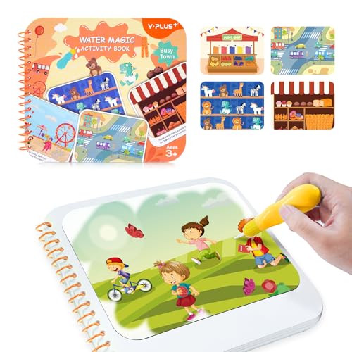 Aquarell Malbuch für Kinder - YPLUS Wasser Malbuch - Pädagogisches Malbuch mit Wasserstift, Kreatives Wassermalbuch ab 1 Jahr bis 6 Jahre alt – Ideal für Malen mit Wasser - Stadt Aquarell Malbuch für Kinder - YPLUS Wasser Malbuch - Pädagogisches Malbuch mit Wasserstift, Kreatives Wassermalbuch ab 1 Jahr bis 6 Jahre alt – Ideal für Malen mit Wasser - Stadt von Y-Plus