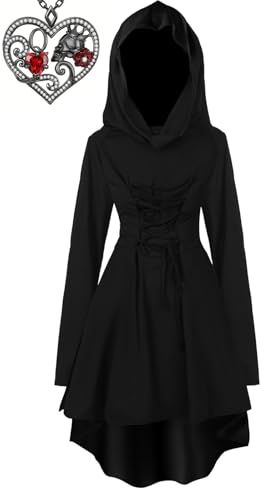 Y.A. LOTUS Gotisches Mittelalter Kleidung Damen, Renaissance Gothic Robe mit Anhänger für Cosplay, Halloween, Karneval - Faschingskostüm Y.A. LOTUS Gotisches Mittelalter Kleidung Damen, Renaissance Gothic Robe mit Anhänger für Cosplay, Halloween, Karneval - Faschingskostüm von Y.A. LOTUS
