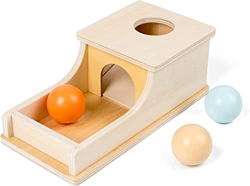 YAANI Montessori Spielzeug ab 1 Jahr, Baby Spielzeug 6 Monate, Montessori Spielzeug Baby, Spielzeug ab 2 Jahr, Montessori-Objektpermanenzbox von YAANI