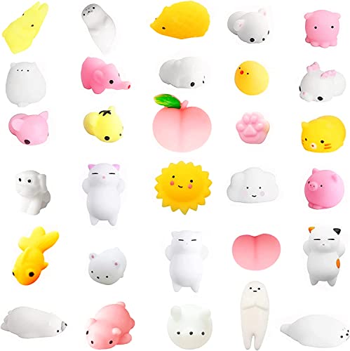 30 Stück Quetsch-Spielzeug Moji Fidget Toy, Mini Animal Squishy Toys Pack, Mochi Squishies Party Taschen Filler für Mädchen & Jungen, Kawaii Cute Soft Toys Stress Squeeze 30 Stück Quetsch-Spielzeug Moji Fidget Toy, Mini Animal Squishy Toys Pack, Mochi Squishies Party Taschen Filler für Mädchen & Jungen, Kawaii Cute Soft Toys Stress Squeeze von YAAVAAW