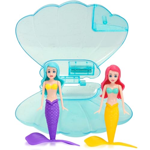 Tauch Spielzeug Meerjungfrau für Kinder Wasserspielzeug,Pool Spielzeug,2 Stück TauchMeerjungfrau mit Blau Muschel für Kinder Mädchen Schwimmbad Swimmingpool,Unterwasser-Pooltraining,Schwimmspielzeug von YAAVAAW