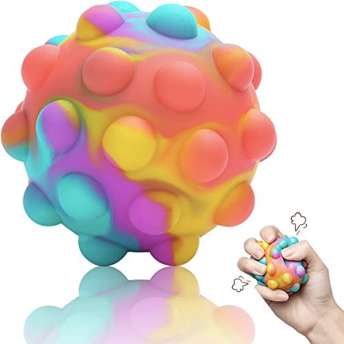 Pop-it-Ball-Fidget-Spielzeug, Push-Bubble-Pop-Stressball, Dekompressions-Fidgetball, Spielzeug, Quetschball, sensorischer Ball, Silikon, Partyzubehör, Geschenktütenfüller von YAAVAAW