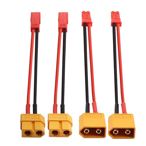 2Paar XT60 Stecker auf JST Adapterkabel YACSEJAO 22AWG JST auf XT60 Stecker auf Buchse RC LiPo Akku Ladeanschluss für Modellakkus RC FPV Renndrohne Multicopter, 10cm 2Paar XT60 Stecker auf JST Adapterkabel YACSEJAO 22AWG JST auf XT60 Stecker auf Buchse RC LiPo Akku Ladeanschluss für Modellakkus RC FPV Renndrohne Multicopter, 10cm von YACSEJAO