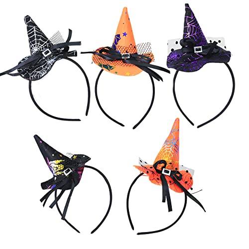YADIRF Haarreif, Mini-Haarreif, spitz, Hexenhut, schöne Haarreife, Schleife, Cosplay, für Mädchen, lustiges Halloween-Cosplay-Kostüm, Haar-Accessoires, 5 Stück YADIRF Haarreif, Mini-Haarreif, spitz, Hexenhut, schöne Haarreife, Schleife, Cosplay, für Mädchen, lustiges Halloween-Cosplay-Kostüm, Haar-Accessoires, 5 Stück von YADIRF