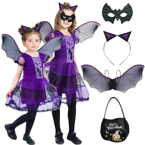 YADODO Fledermaus Kostüm Mädchen 122 128134 Fledermaus Kostüm Kinder mit Flügel kinder Maske Handtasche Haarreif Fledermaus Tutu kleid Mädchen Halloween Kostüm Fledermaus Hexe Kostüm Kinder Mädchen YADODO Fledermaus Kostüm Mädchen 122 128134 Fledermaus Kostüm Kinder mit Flügel kinder Maske Handtasche Haarreif Fledermaus Tutu kleid Mädchen Halloween Kostüm Fledermaus Hexe Kostüm Kinder Mädchen von YADODO