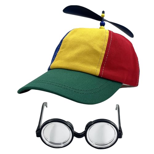 Propeller Mütze,Bunte Propeller Mütze,Hubschraubermütze Propeller Cap,Lustige Propellerkappemit Idioten Brille für Damen Herren Kinder,Baseball Cap für Karneval Partys Cosplay , Größenverstellbar Propeller Mütze,Bunte Propeller Mütze,Hubschraubermütze Propeller Cap,Lustige Propellerkappemit Idioten Brille für Damen Herren Kinder,Baseball Cap für Karneval Partys Cosplay , Größenverstellbar von YAHUNI