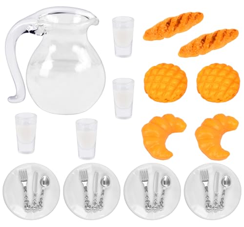 Miniatur Essen und Trinken, 1:12 Miniatur Lebensmittel Set Miniatur Puppenhaus Zubehör, Puppenhaus Miniatur Frühstück Brot Milch Tassen Teller Gabel Löffel Miniatur Wichtel Zubehör Küche Lebensmittel Miniatur Essen und Trinken, 1:12 Miniatur Lebensmittel Set Miniatur Puppenhaus Zubehör, Puppenhaus Miniatur Frühstück Brot Milch Tassen Teller Gabel Löffel Miniatur Wichtel Zubehör Küche Lebensmittel von YAJIMAOY